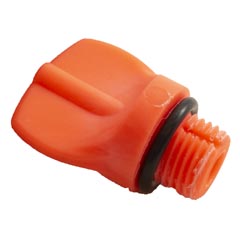 Drain Plug Wing, Speck EasyFit/BADU Pro,1/4",w/o-Ring,Orange - Item 17-475-1010