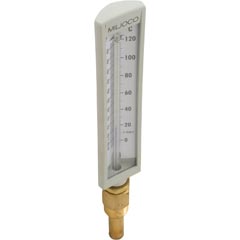 Thermometer, Raypak, Brass, Vertical Display Item #47-197-2346