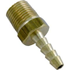 Barb Adapter, 1/8" Barb x 1/8" Male Pipe Thread, Brass - Item 47-238-1100