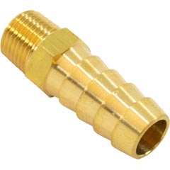 Barb Adapter, 3/8&quot; Barb x 1/8&quot; Male Pipe Thread, Brass Item #47-238-1105