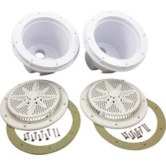 Main Drain,PentStrGrd,8",112gpm,2"Sde,1-1/2"btm,ABS,Wht,qty2 - Item 55-102-1266