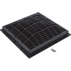 Main Drain Grate, Waterway, 12&quot; x 12&quot; Square, w/Frame, Black Item #55-270-2906