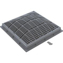 Main Drain Grate, Waterway, 12&quot; x 12&quot; Square, w/Frame, Gray Item #55-270-2907