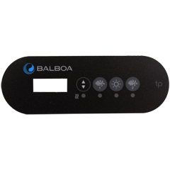 Overlay, Balboa TP240T, Temp/Jets/Light, Black - Item 58-138-1824