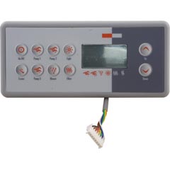 Topside, Gecko TSC 8/K 8, 10 Button, 3 Pump, Large Rec, LCD - Item 58-337-1564