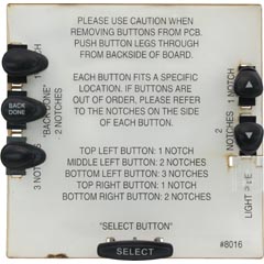 Replacement Buttons, Zodiac Jandy AquaLink OneTouch, Black - Item 59-130-1096