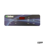 Spa Side Overlay Balboa Lite Duplex 4BTN LED (For 5" 4104)  - Item 10752