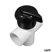 Valve Assembly Diverter Hydro Air 2 HydroFlow Vert 3-Waterway Notched - Item 11-4000-BLK