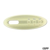 Spa Side Overlay Balboa VL200 Mini-Oval 3BTN LCD (For 5" 2487)  - Item 11219BAL