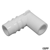 Fitting PVC 90 Degree Barbed Ell Waterway 1/2" Spg x 3/4" RB - Item 411-3500