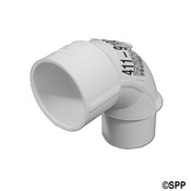 Fitting PVC 90 Degree Sweep Ell Waterway 1-1/2" S x 1-1/2" Spg - Item 411-9100