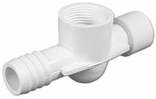 Fitting PVC Tee Sensor Waterway 1/2" S x 3/4" B x 3/4" FTP White - Item 413-1840