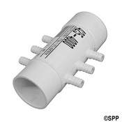 Manifold PVC Air Waterway (Oppose) 1.5" S x 1.5" Spg x (6" ) 3/8" RB - Item 425-4000 Manifold PVC Air Waterway (Oppose) 1.5" S x 1.5" Spg x (6" ) 3/8" RB - Item 425-4000