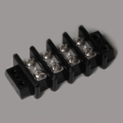 Terminal Strip Len Gordon 4 Positions 40Amp with Screws Black - Item 5-60-0239 Terminal Strip Len Gordon 4 Positions 40Amp with Screws Black - Item 5-60-0239