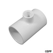 Fitting PVC Tee LASCO 1-1/2" S x 1-1/2" S x 1/2" FPT - Item 60-1011