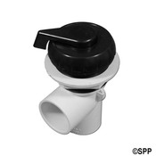 Valve Assembly Waterway Notched Vert 1-Port Diveter Valve 1S Black - Item 600-4201