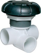 Valve Assembly Waterway 1"On/Off Turn Valve Horiz 2-Port Black - Item 600-4421