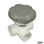 Valve Assembly Waterway 1"On/Off turn Valve Horiz 2-port Gray - Item 600-4427