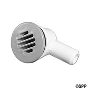 Drain Assembly 2" Face 90 Deg 3/4" B 1-1/4" Hole with Cover Gray - Item 640-0427