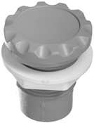 Air Control Waterway Straight Nut Scallop 1/2" P 1-5/16" H Gray Waterway - Item 660-3107