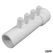 Manifold PVC Air Waterway 1S x 1Spg x (4) 3/8" RB Ports - Item 672-0400