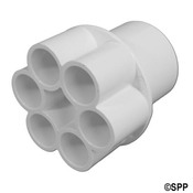 Manifold PVC Waterway 1-1/2" S x (6" ) 1/2" S Ports - Item 672-4120 Manifold PVC Waterway 1-1/2" S x (6" ) 1/2" S Ports - Item 672-4120