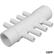 Manifold PVC Air Waterway 1S X 1Spg x (8) 3/8" RB Ports - Item 672-4340