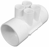 Manifold PVC Waterway 2S x 2S (4) 1/2" S Ports - Item 672-4430