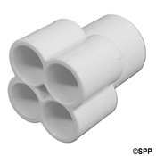 Manifold PVC Waterway 1S x (4) 1/2" S Ports - Item 672-4570