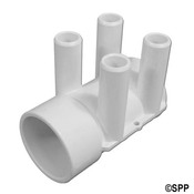 Manifold PVC Waterway (ShurGrip) 1.5" SxDead Endx (4) 3/4" SB - Item 672-4960