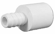 Fitting PVC Barbed Adapter 3/8" RB x 1/2" Spg - Item 73818