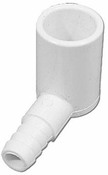Fitting PVC Barbed 90 Deg Adapter 3/8" RB x 1/2" Spg - Item 73890 Fitting PVC Barbed 90 Deg Adapter 3/8" RB x 1/2" Spg - Item 73890