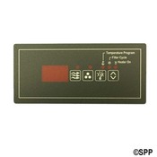 Spa Side Overlay Hydro Quip ECO-6" 4BTN LED (P1-BL/AUX-LT-TEMP)  - Item 80-0208
