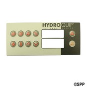 Spa Side Overlay Hydro Quip HT2 10BTN LCD T: (P1-P2-BL/AUX1-LT-AUX2)  - Item 80-0211-10