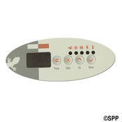 Spa Side Overlay Gecko TSC-9 4BTN LED Oval (P1-LT-UP-DN)  - Item 9916-100131