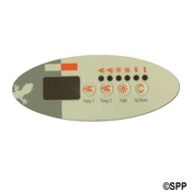 Spa Side Overlay Gecko TSC-9 4BTN LED Oval (P1-P2-LT-TEMP)  - Item 9916-100186